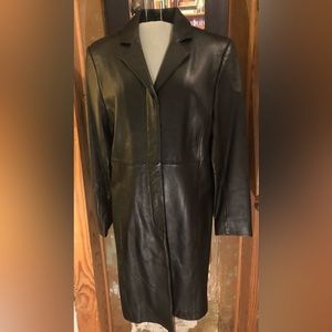 Valerie Stevens Black Lambskin Pant Coat